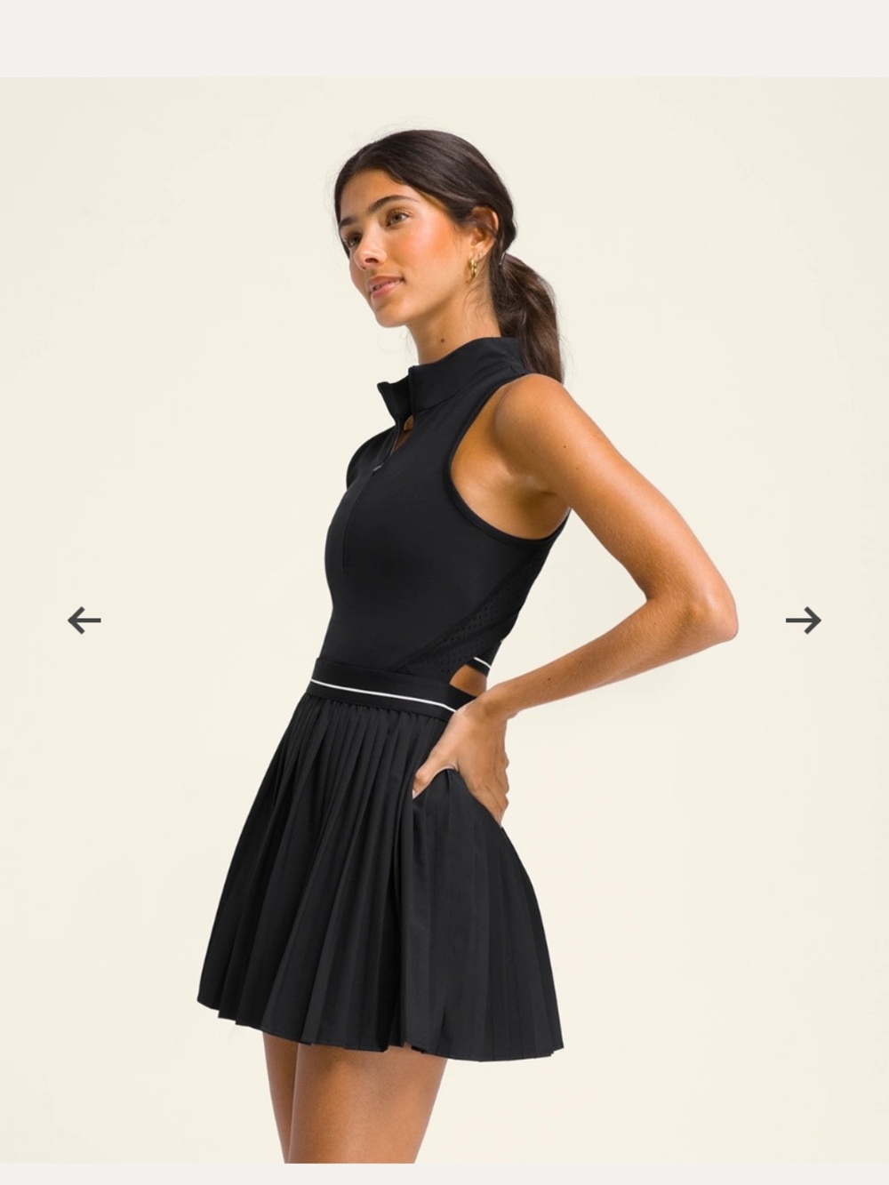 Wilson Black Winning Tennis Sleeveless Zip Dress small Tennis prep outdoor - Picture 3 of 13